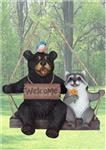 BD31743 Swingin Couple Bear with Raccoon on Swing
